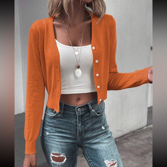 Boho open front cropped cardigan - Picture 4 of 16